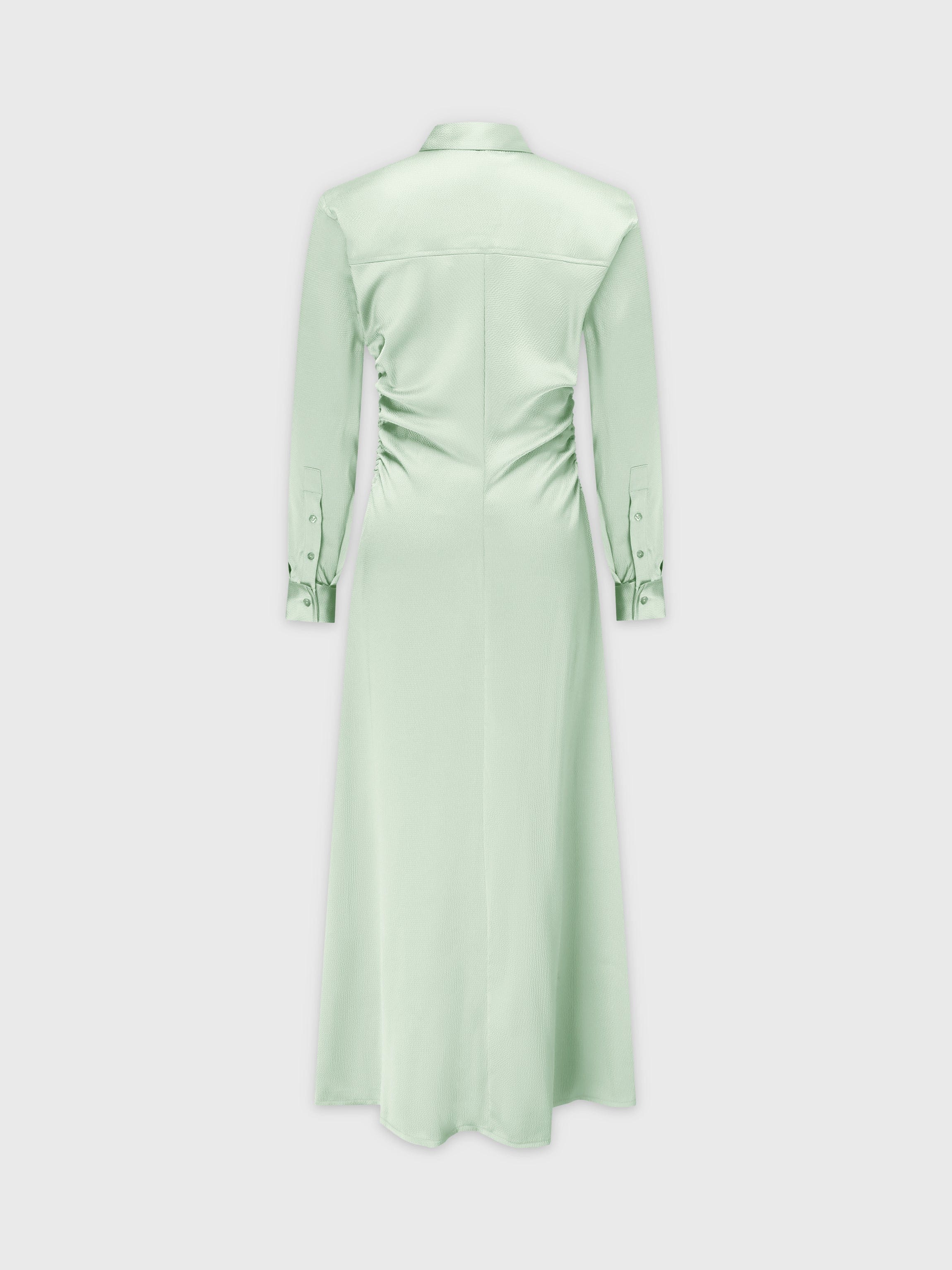 Side Gathered Dress-Mint