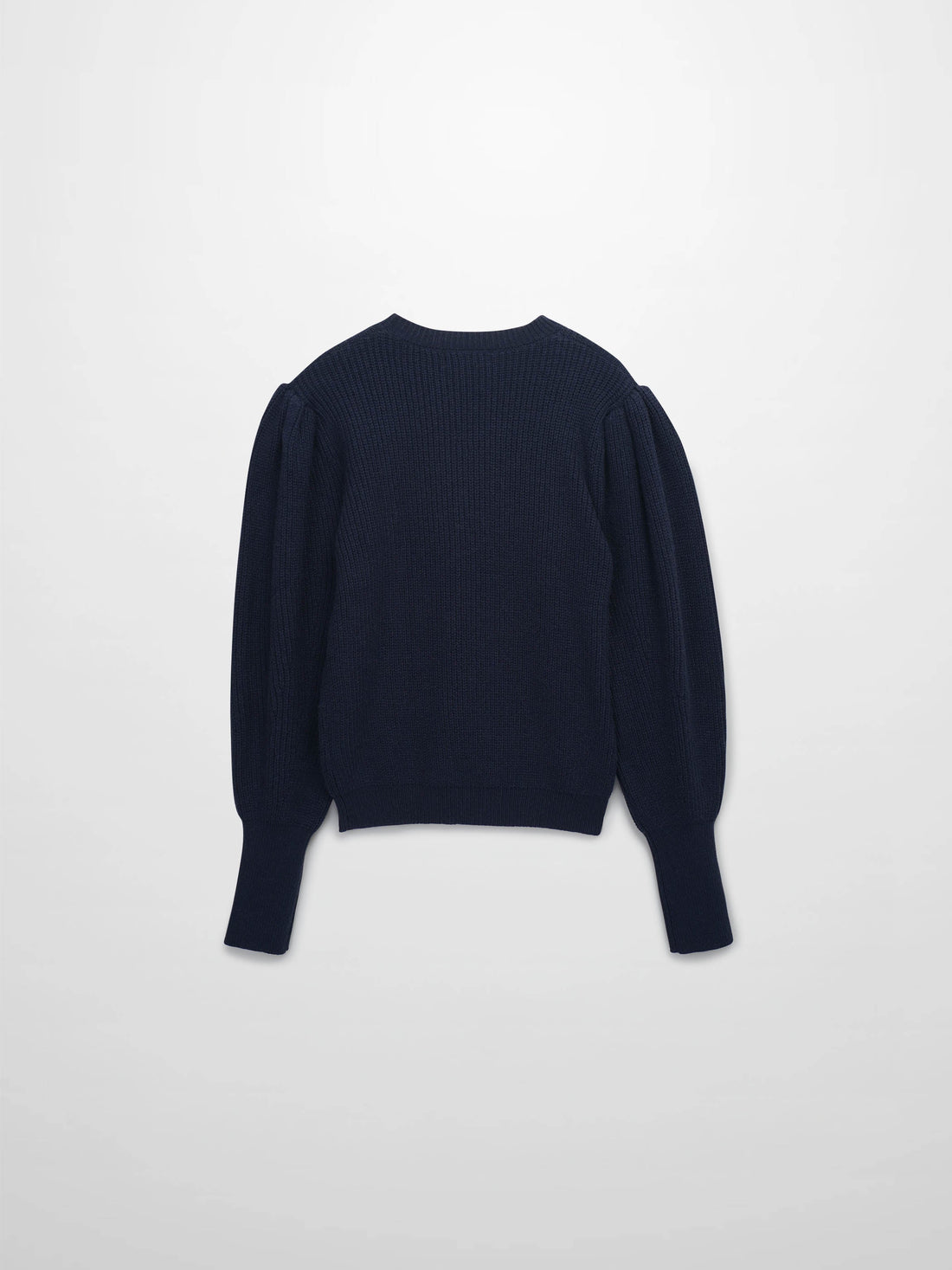 Puff Sleeve Sweater-Navy
