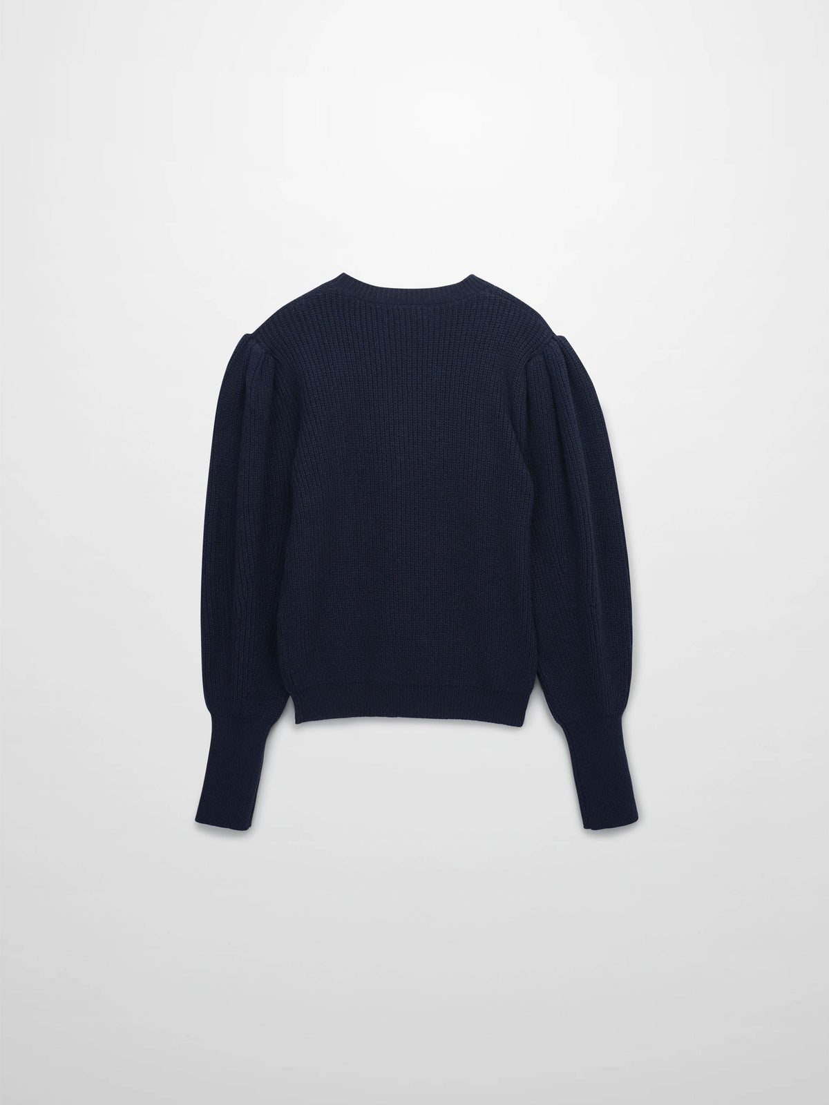 Puff Sleeve Sweater-Navy