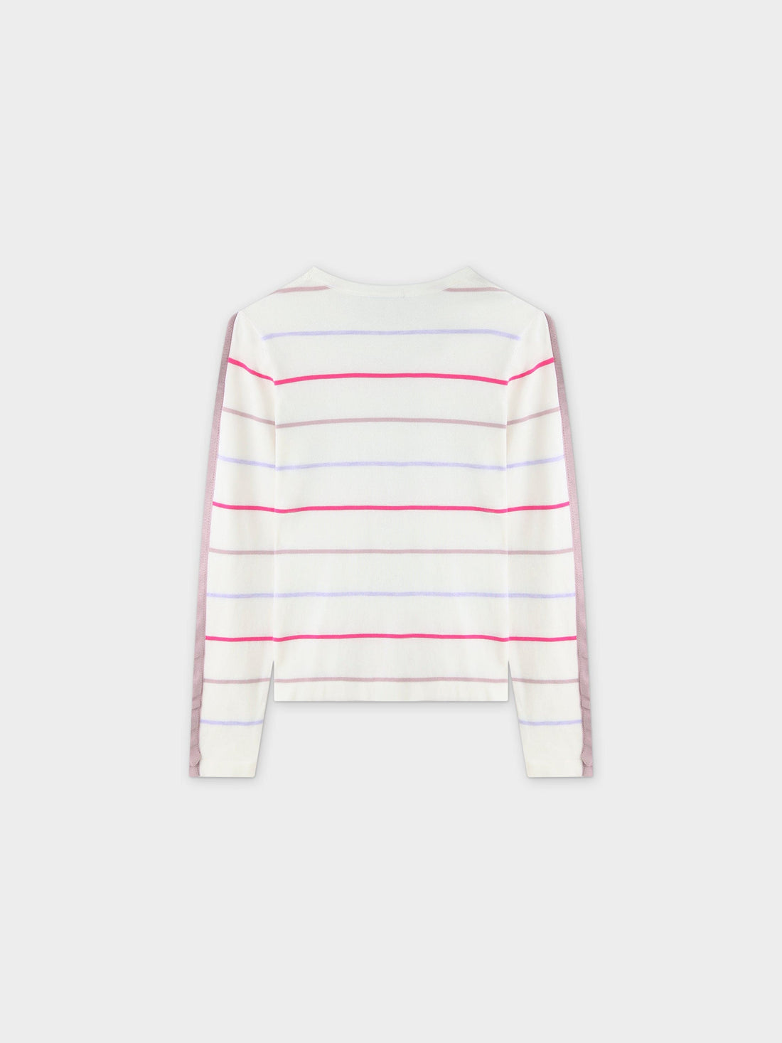 Ruffle Sleeve Sweater-Pink/Purple