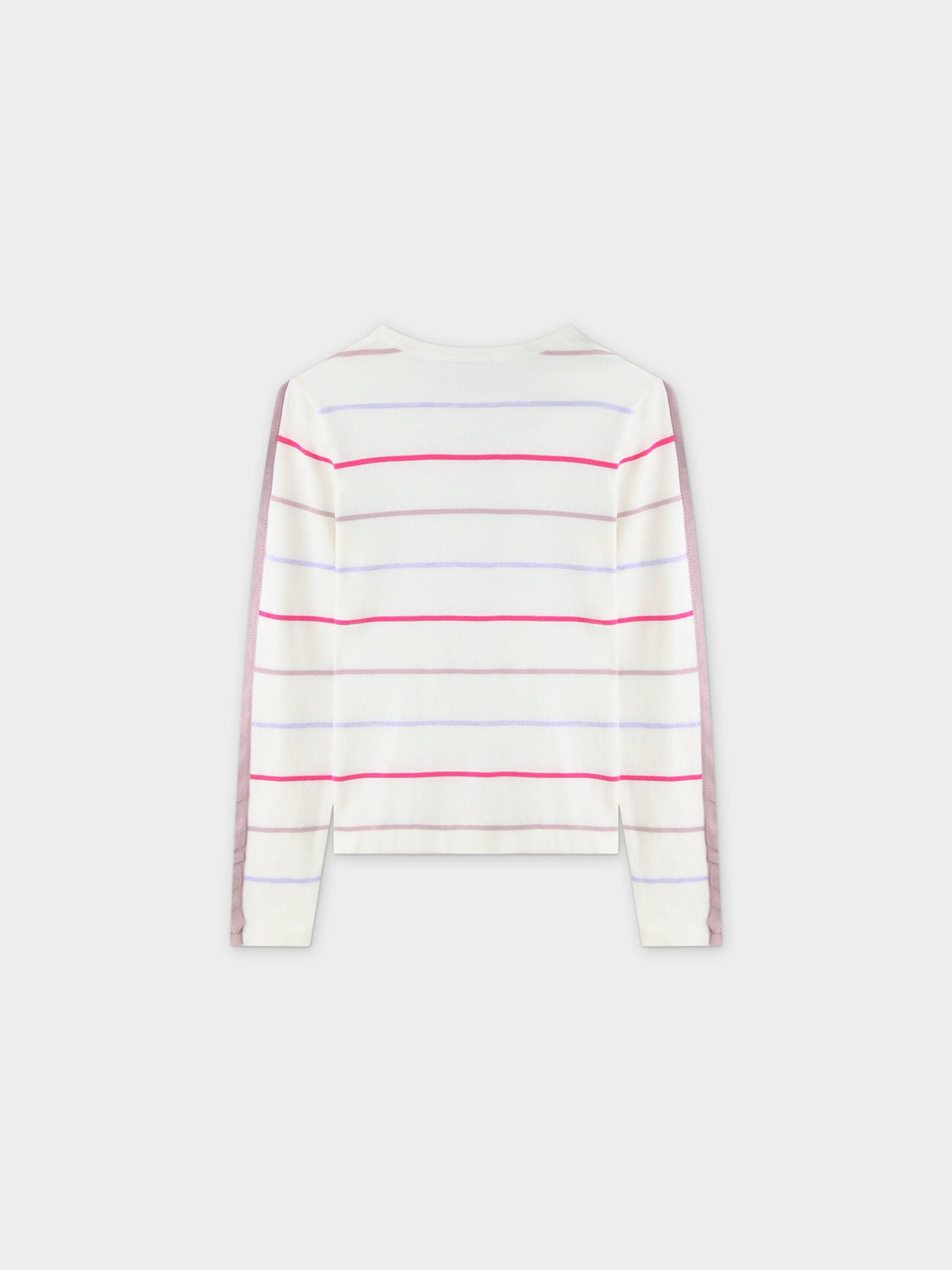 Ruffle Sleeve Sweater-Pink/Purple