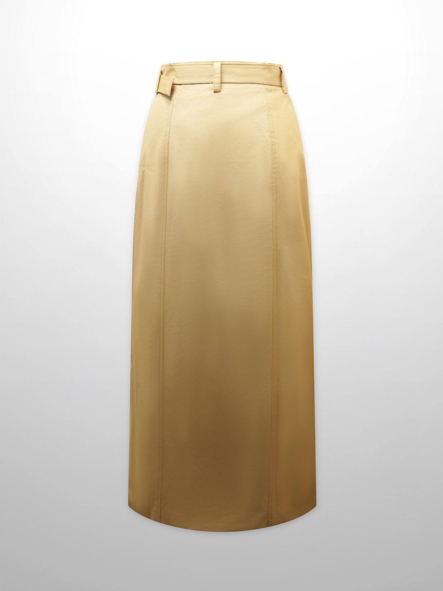 Belted Cotton Cargo Skirt-Desert Sand