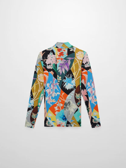 Printed Modal Turtleneck-Pop Art