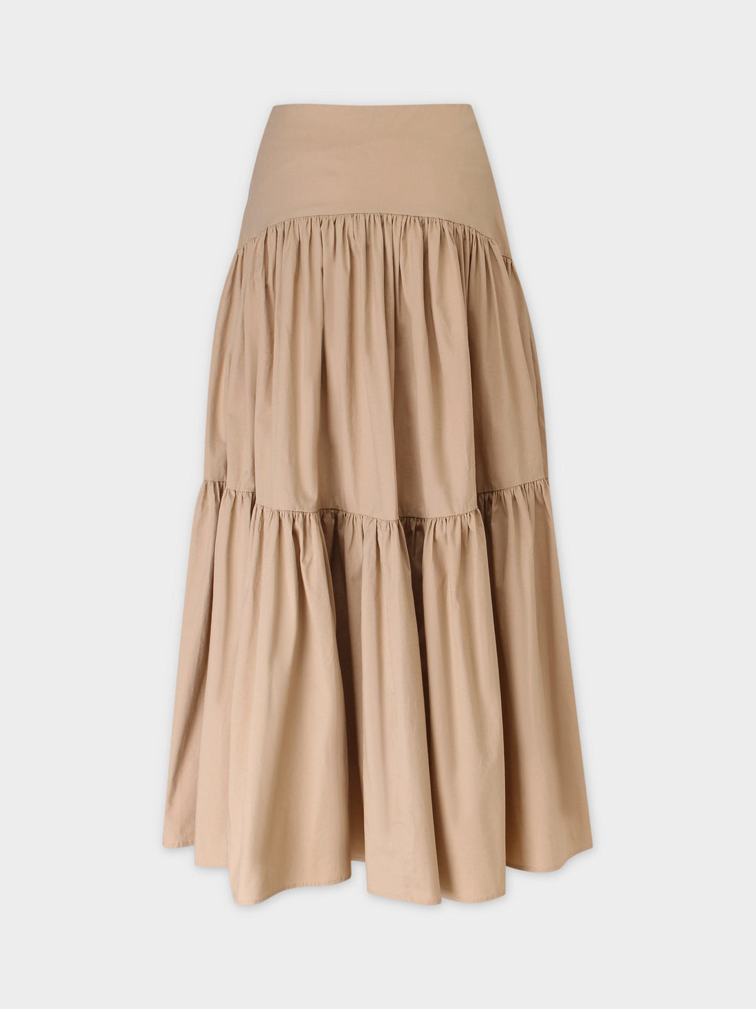 YOLK TIERED SKIRT-TAN