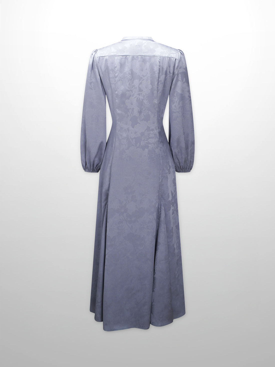 A Line Shirtdress-Slate Blue Floral