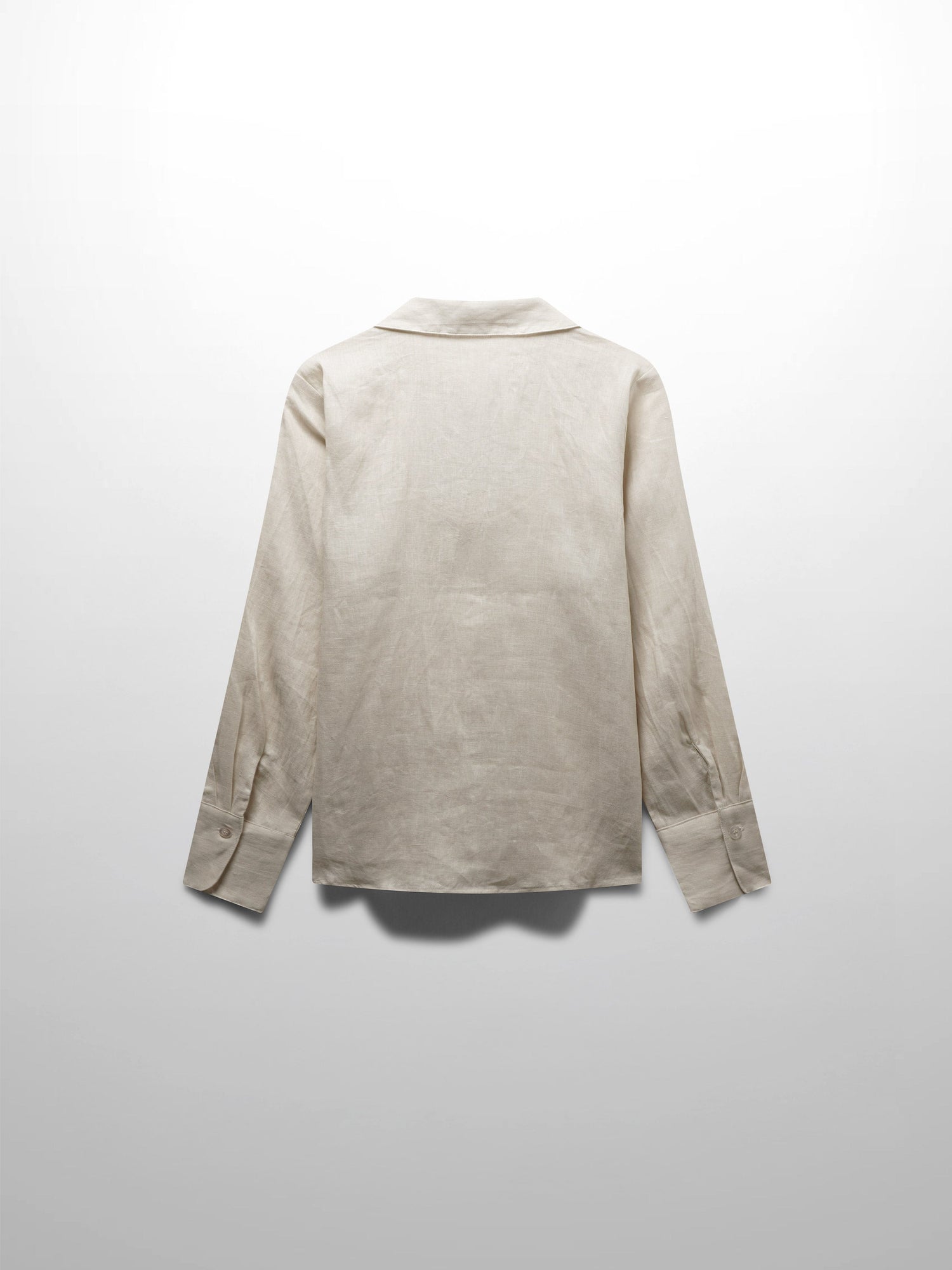 Linen Button Down Blouse-Ecru