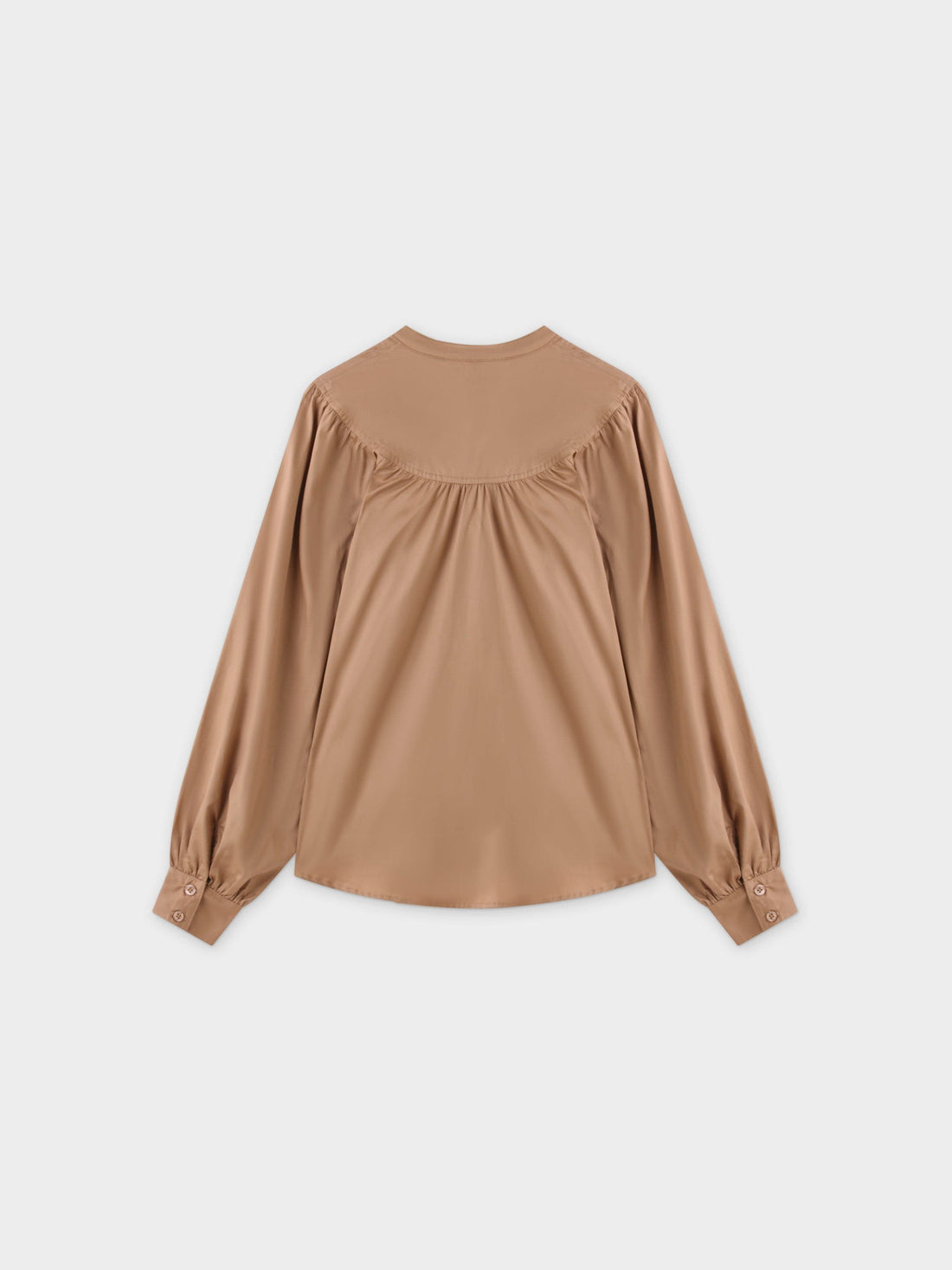 Gathered Top Blouse-Tan