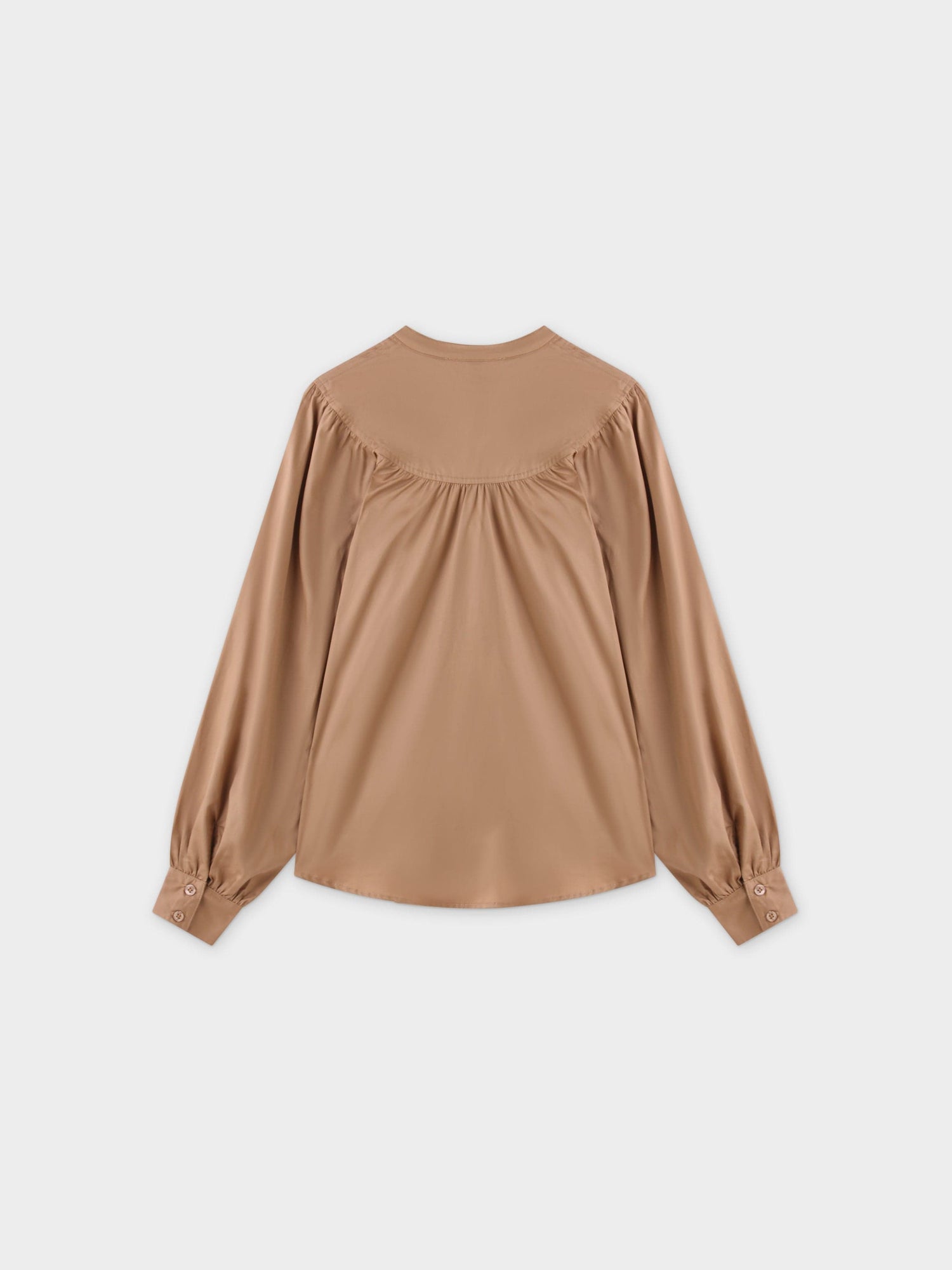 Gathered Top Blouse-Tan