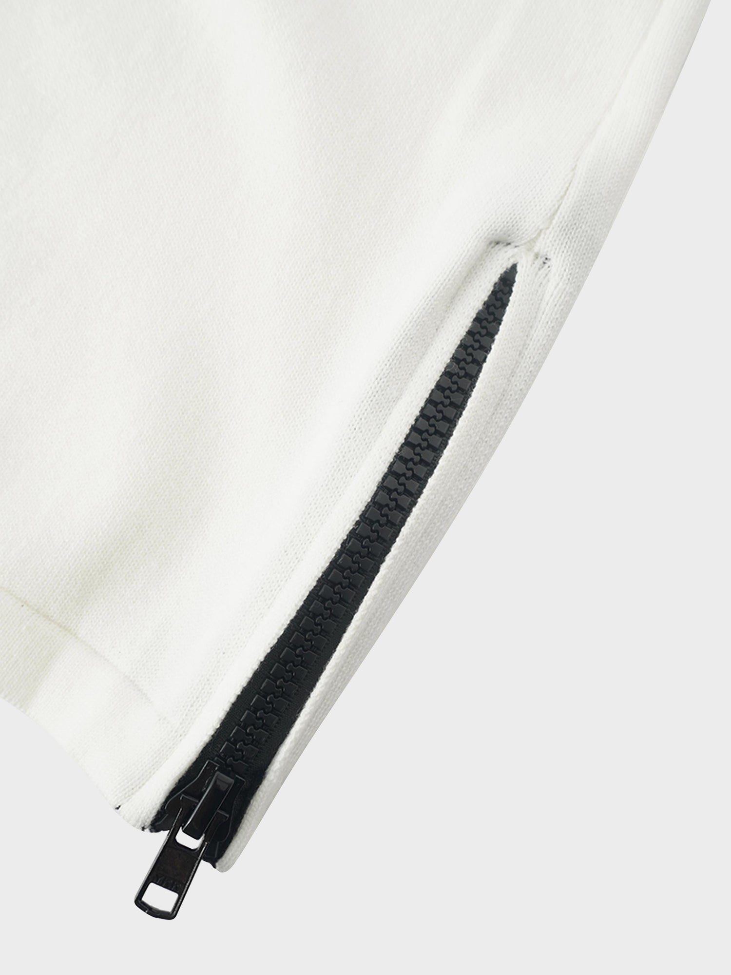 Side Zipper Straight Maxi Skirt-Cream