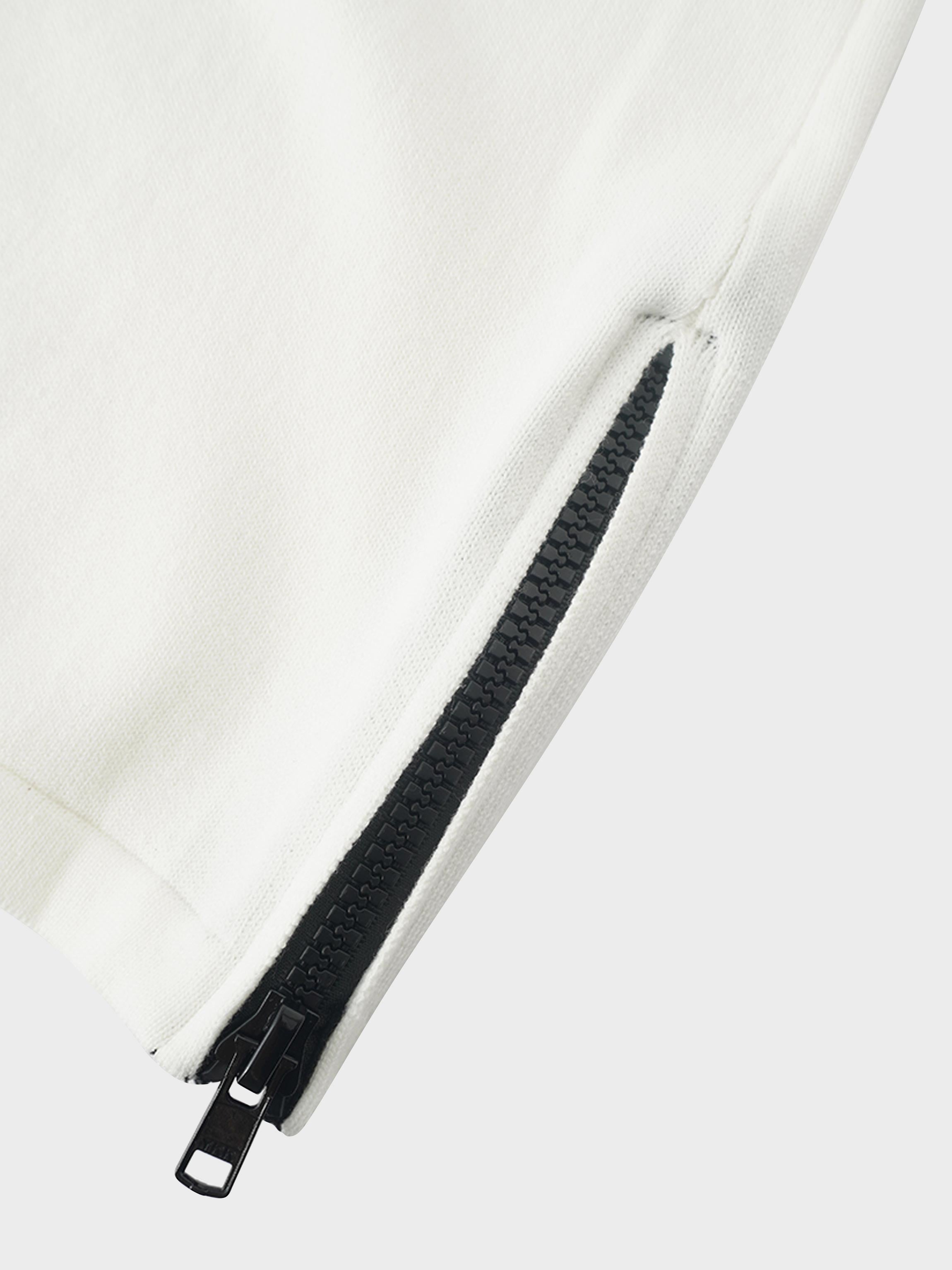 Side Zipper Straight Maxi Skirt-Cream