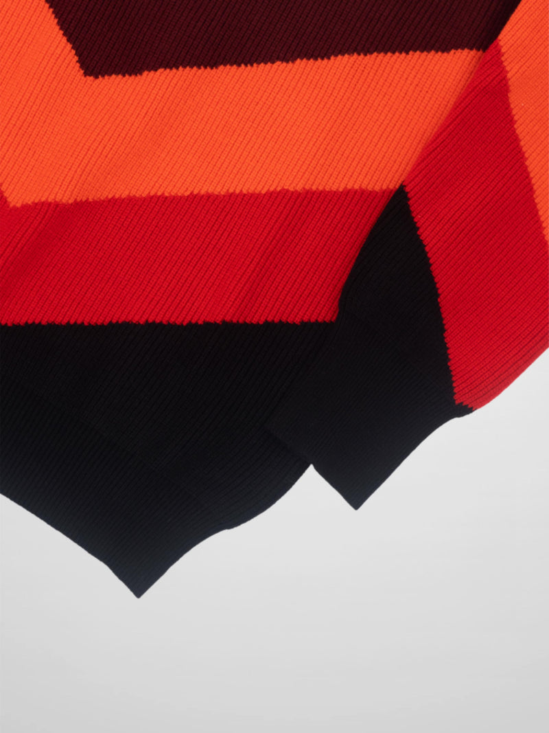 Multi V Sweater-Shades of Orange