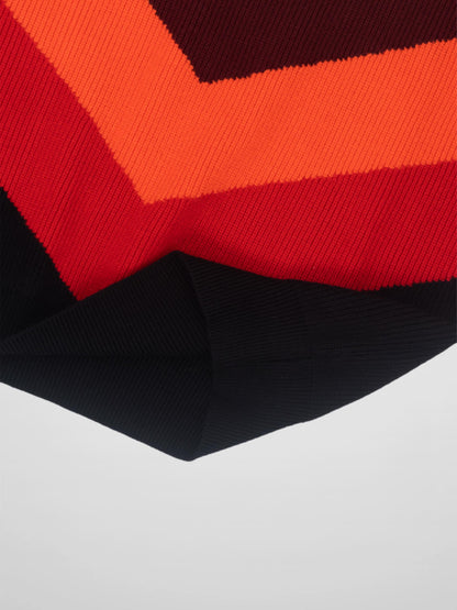 Multi V Sweater-Shades of Orange