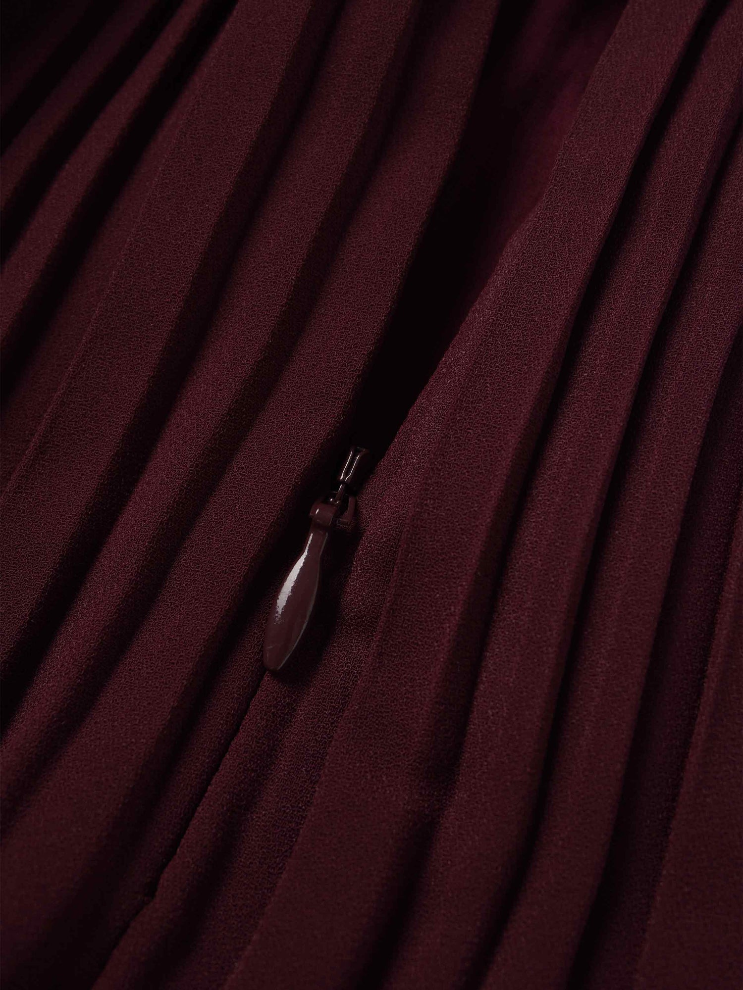 Pleated Layer Skirt 37"-Burgundy