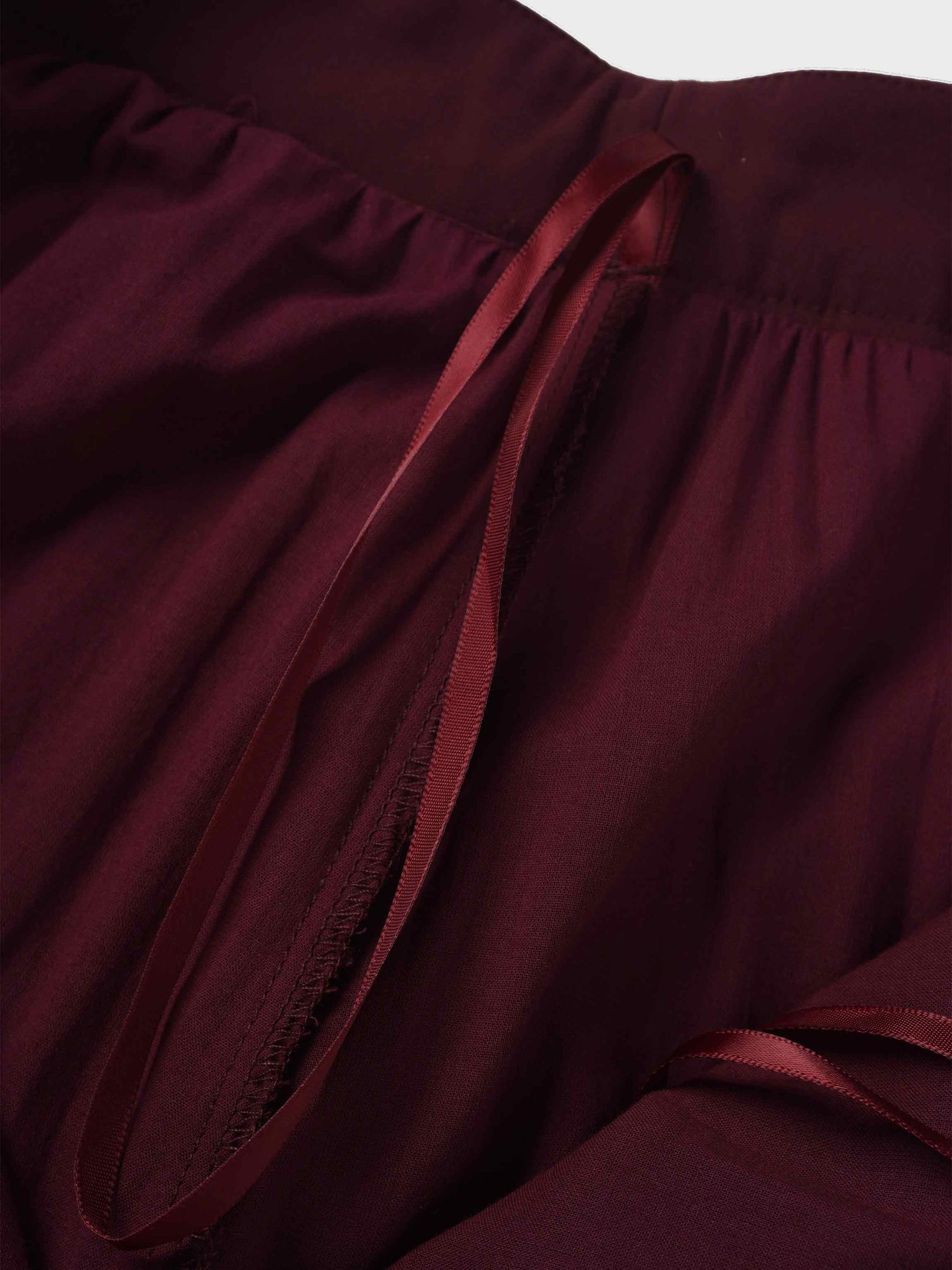 Pleated Layer Skirt 37"-Burgundy