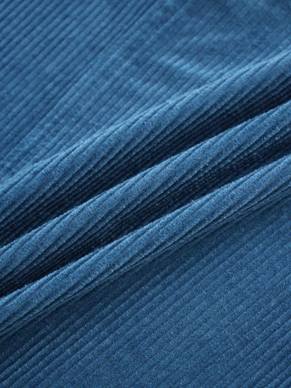 Straight Pocket Skirt-Sapphire