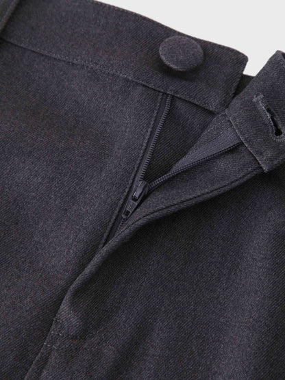Deep V Skirt-Heathered Grey