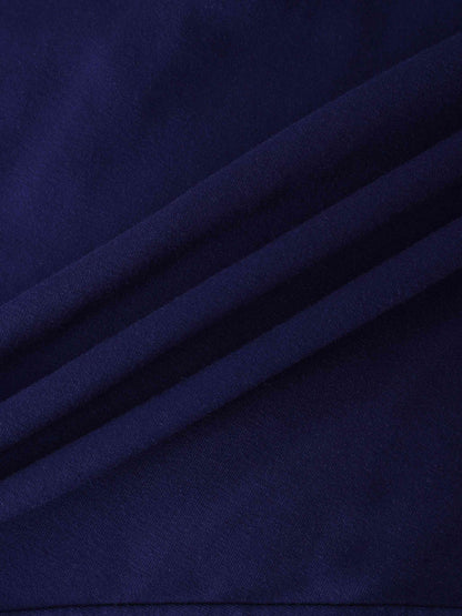Wrap Tie Tee-Navy