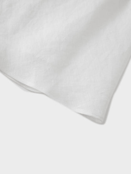 Linen Slip Skirt-White