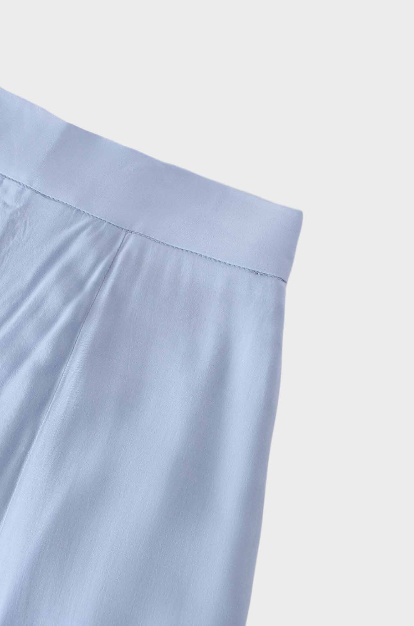 TRUMPET FLARE SKIRT-LIGHT BLUE