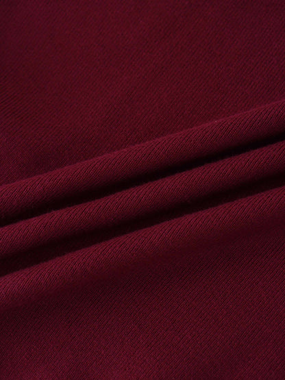 Oversized Soft Knit Sweater-Burgundy