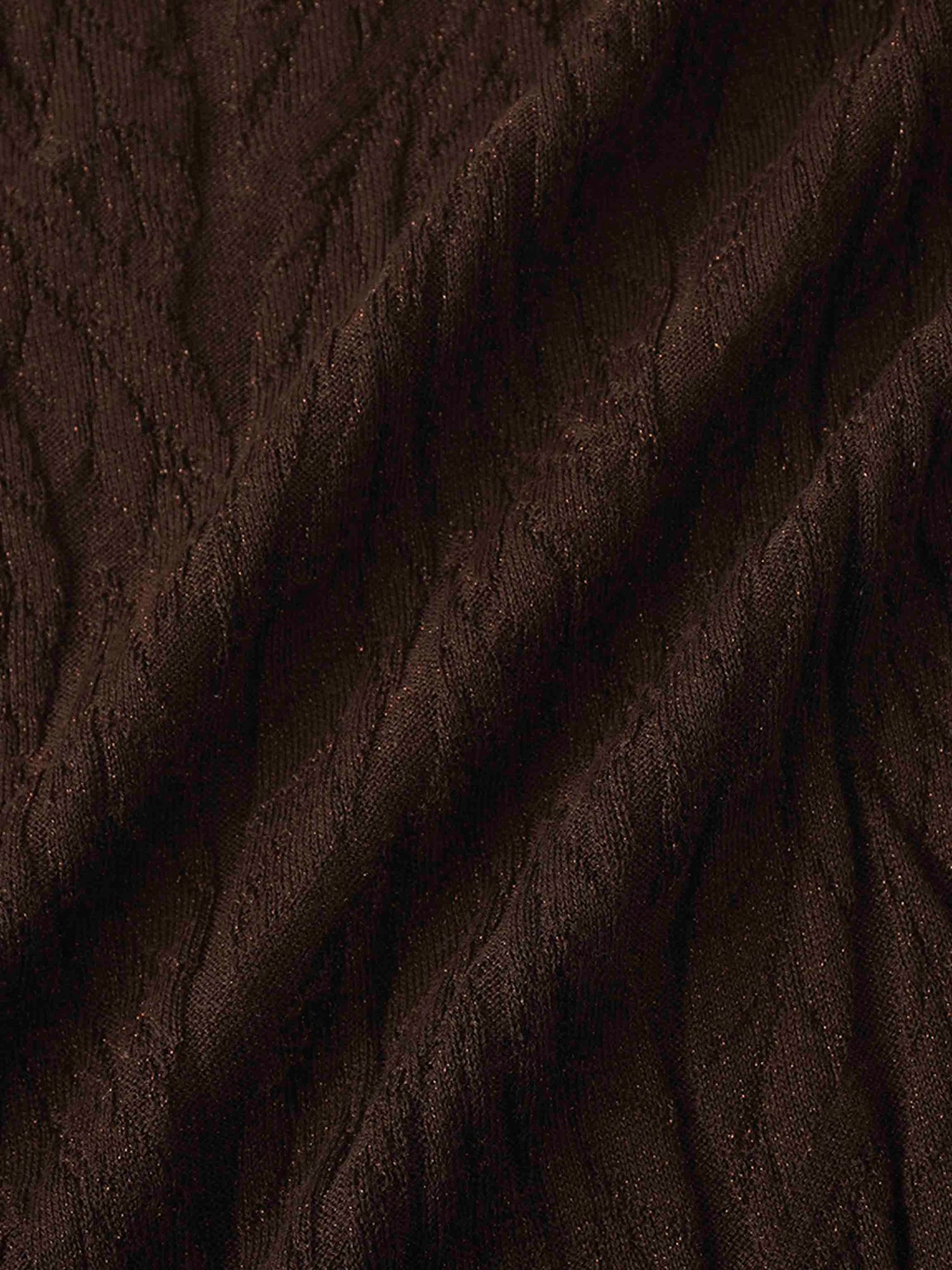 Leaf Design Turtleneck-Brown