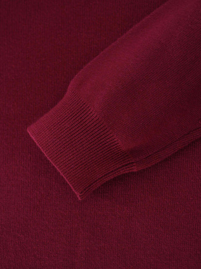 Oversized Soft Knit Sweater-Burgundy