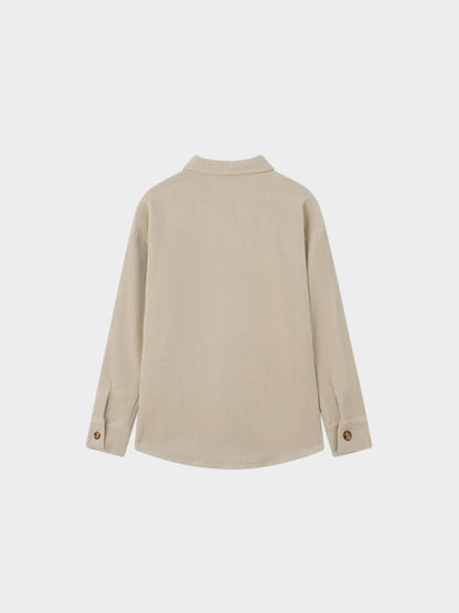 Corduroy Shacket-Ivory