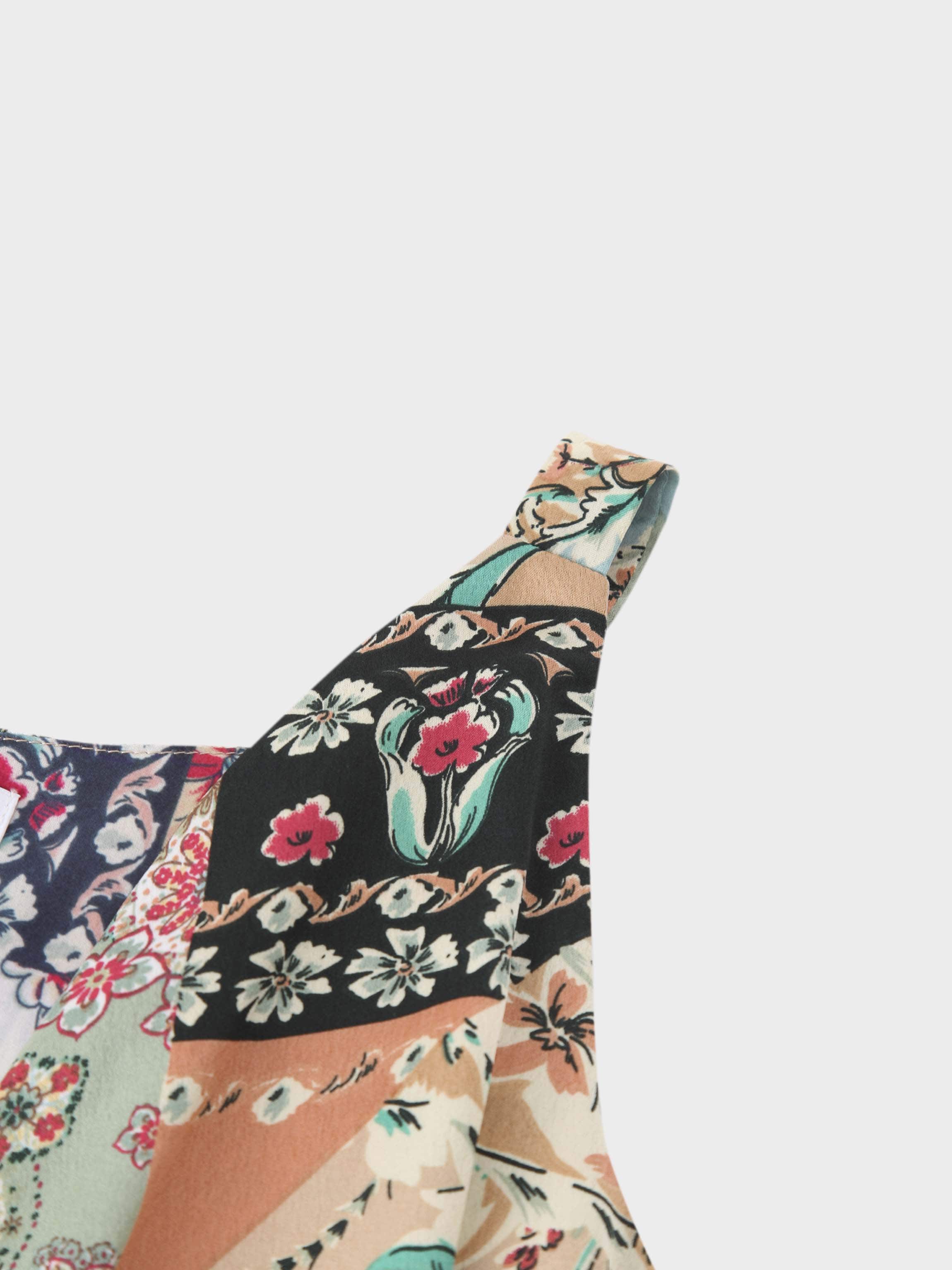 Tiered Wrap Jumper-Vintage Floral