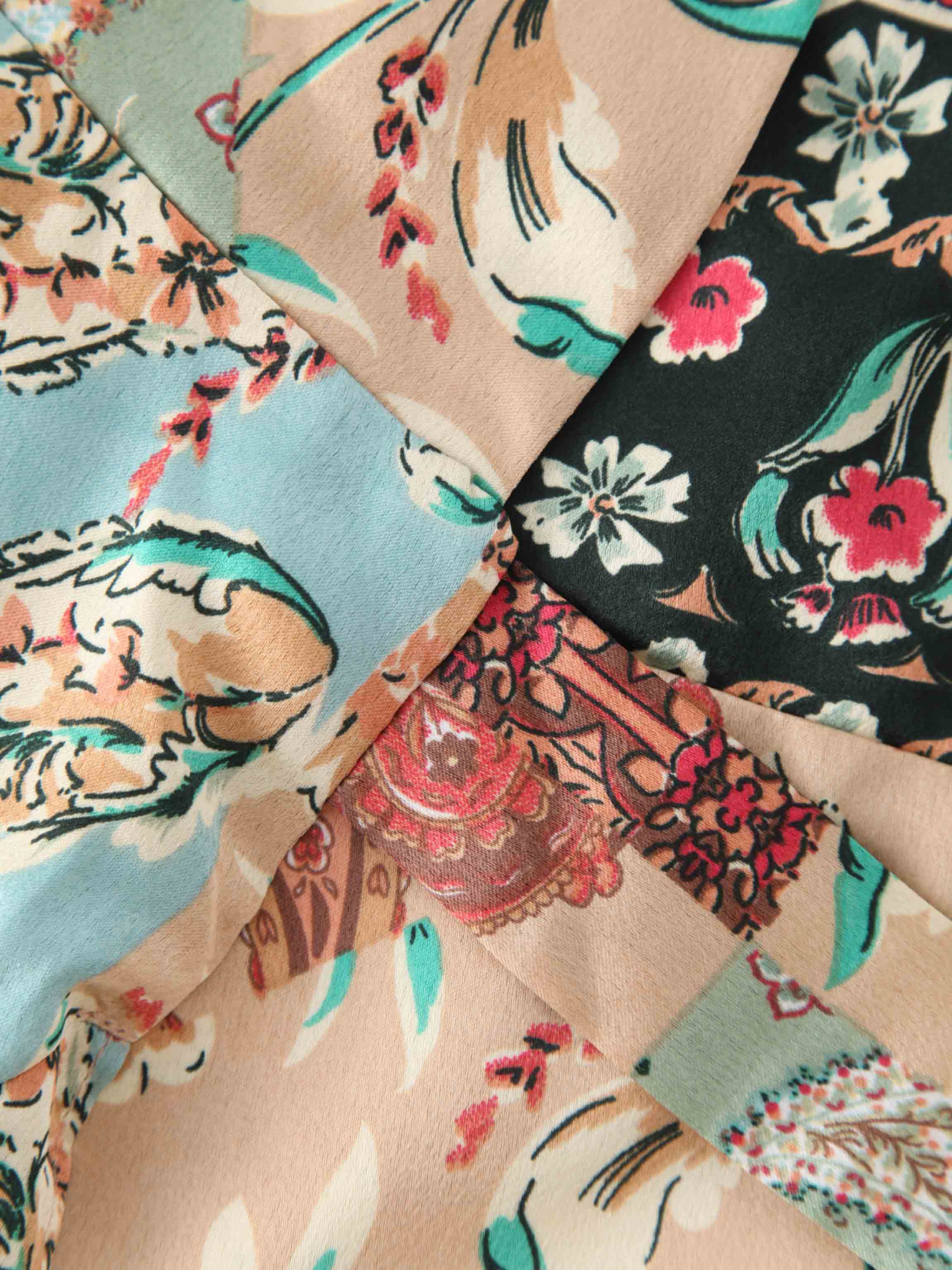 Tiered Wrap Jumper-Vintage Floral