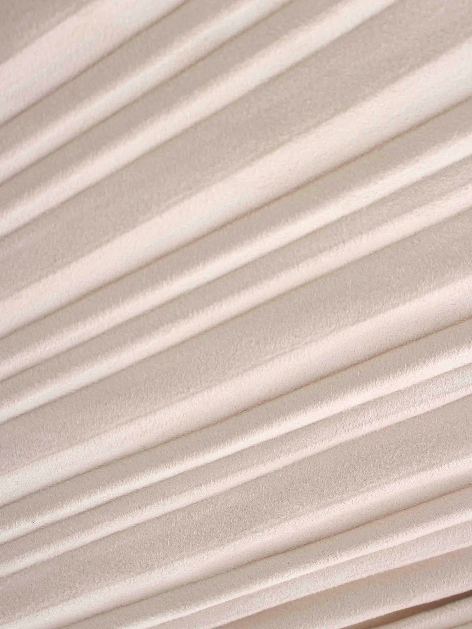 Pleated Faux Suede Skirt 37"-Ivory