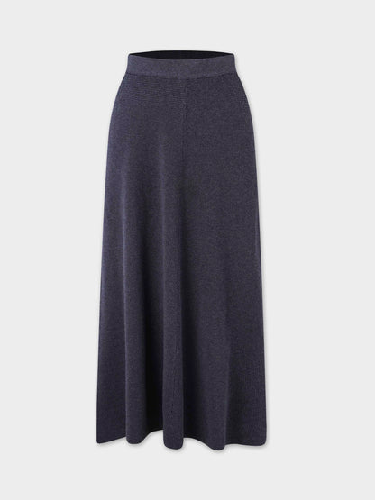 Waffle Flair Skirt-Grey