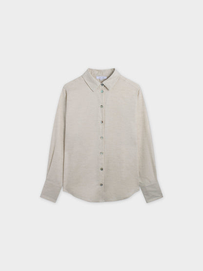 Linen Blouse-Oatmeal