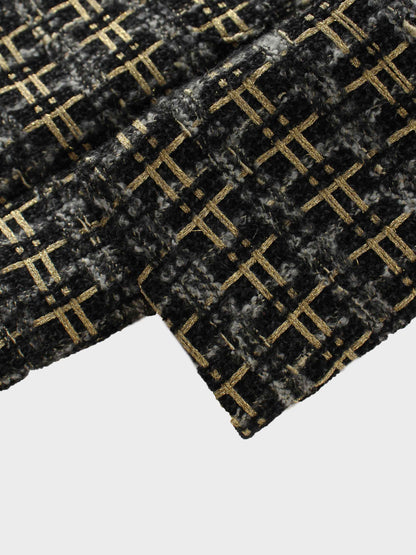 Boucle Jacket-Black/Gold