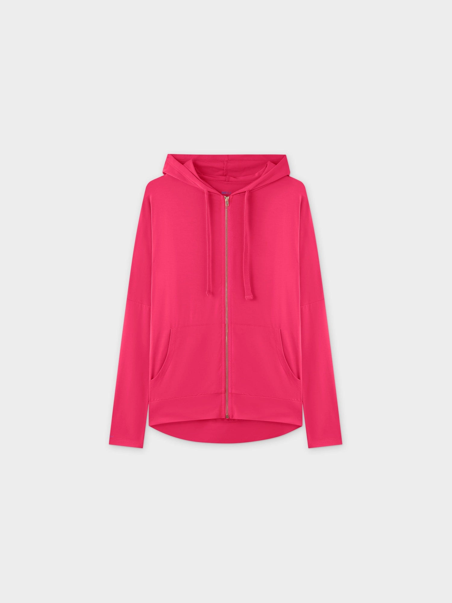 ZIP UP HOODIE-BOLD PINK