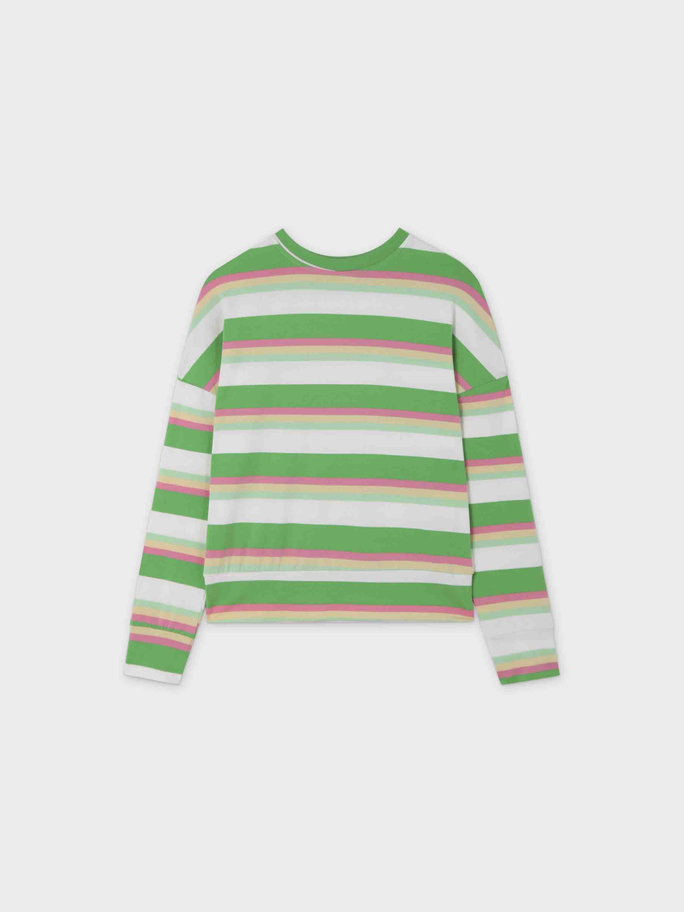 Striped Bomber-Green/Pink