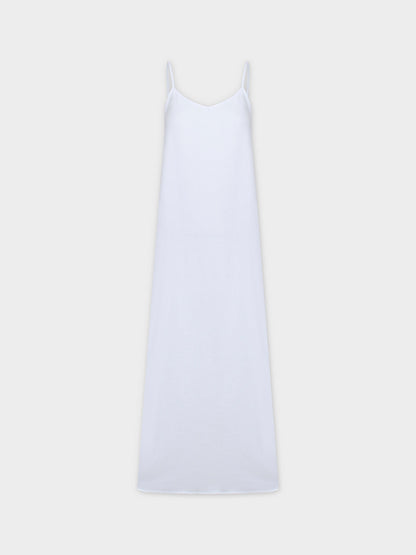 Linen Slip Dress-White