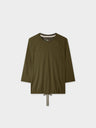 DRAWSTRING TEE-OLIVE
