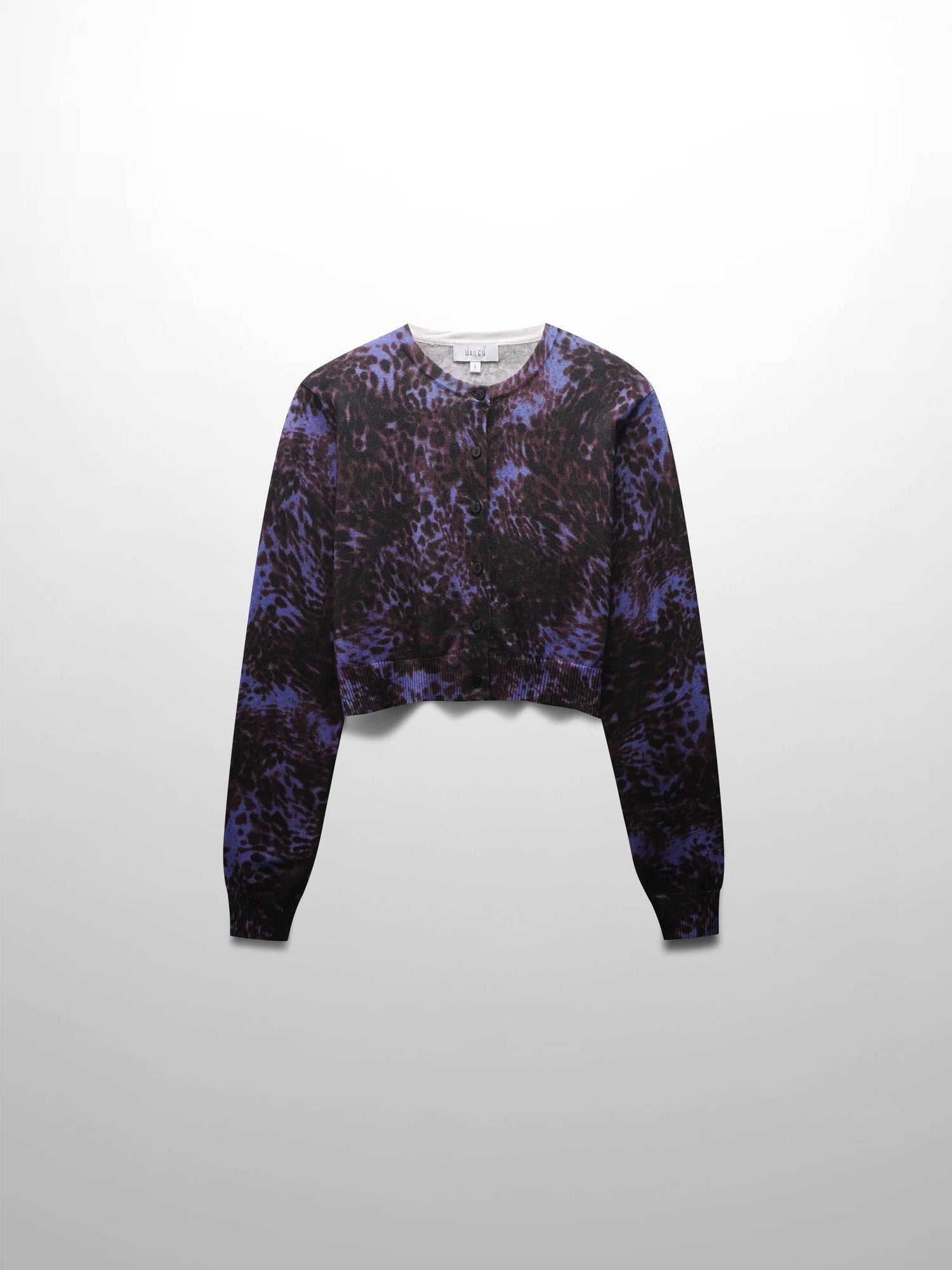 Printed Cardigan-Purple Pebbles