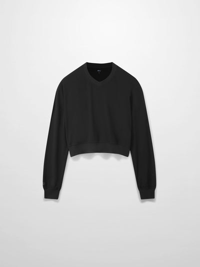 CROPPED TEE-BLACK