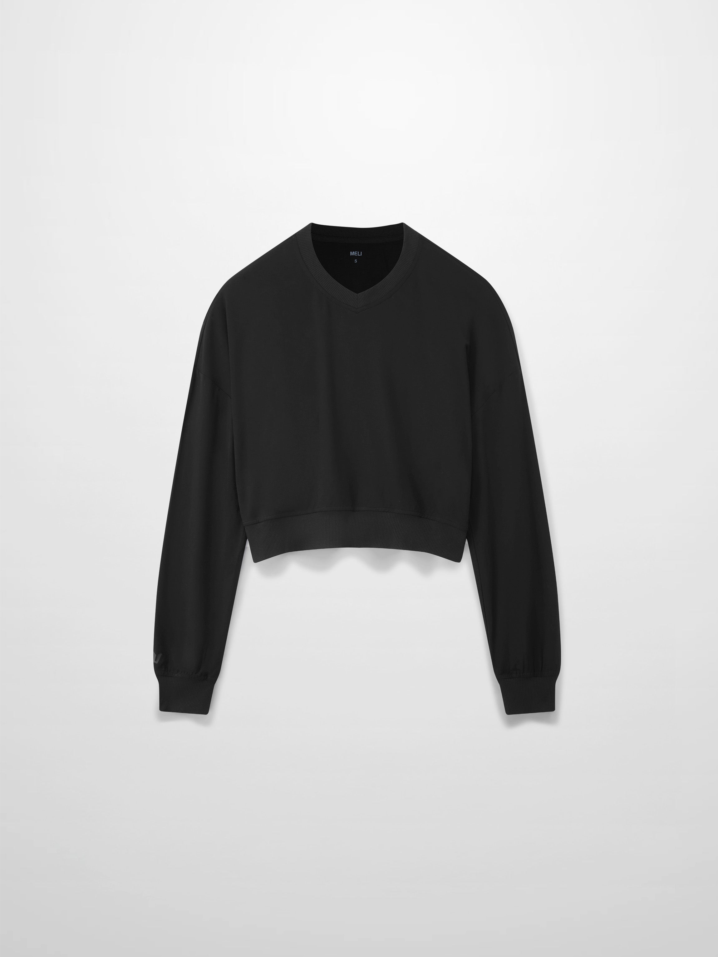 CROPPED TEE-BLACK