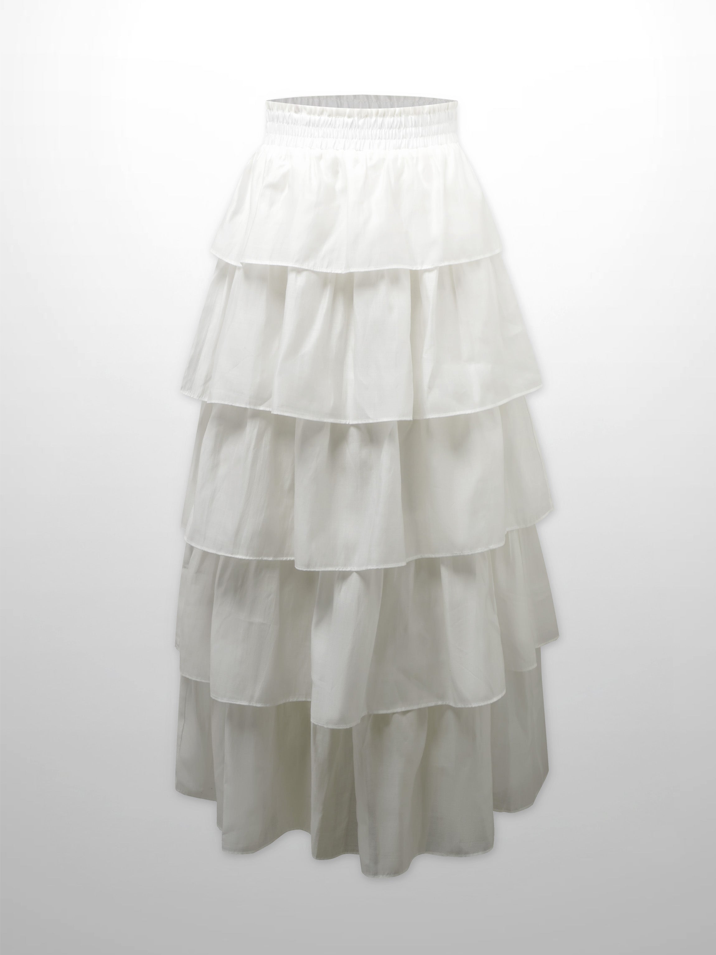 The Emme Layered Skirt-White