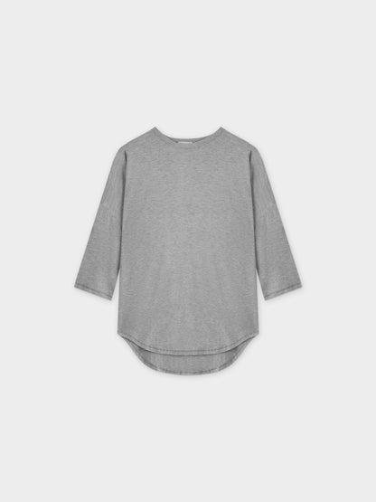 SWING TEE (3Q)-HEATHER GREY