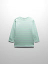 Flat Striped Crew Tee 3Q-Mint