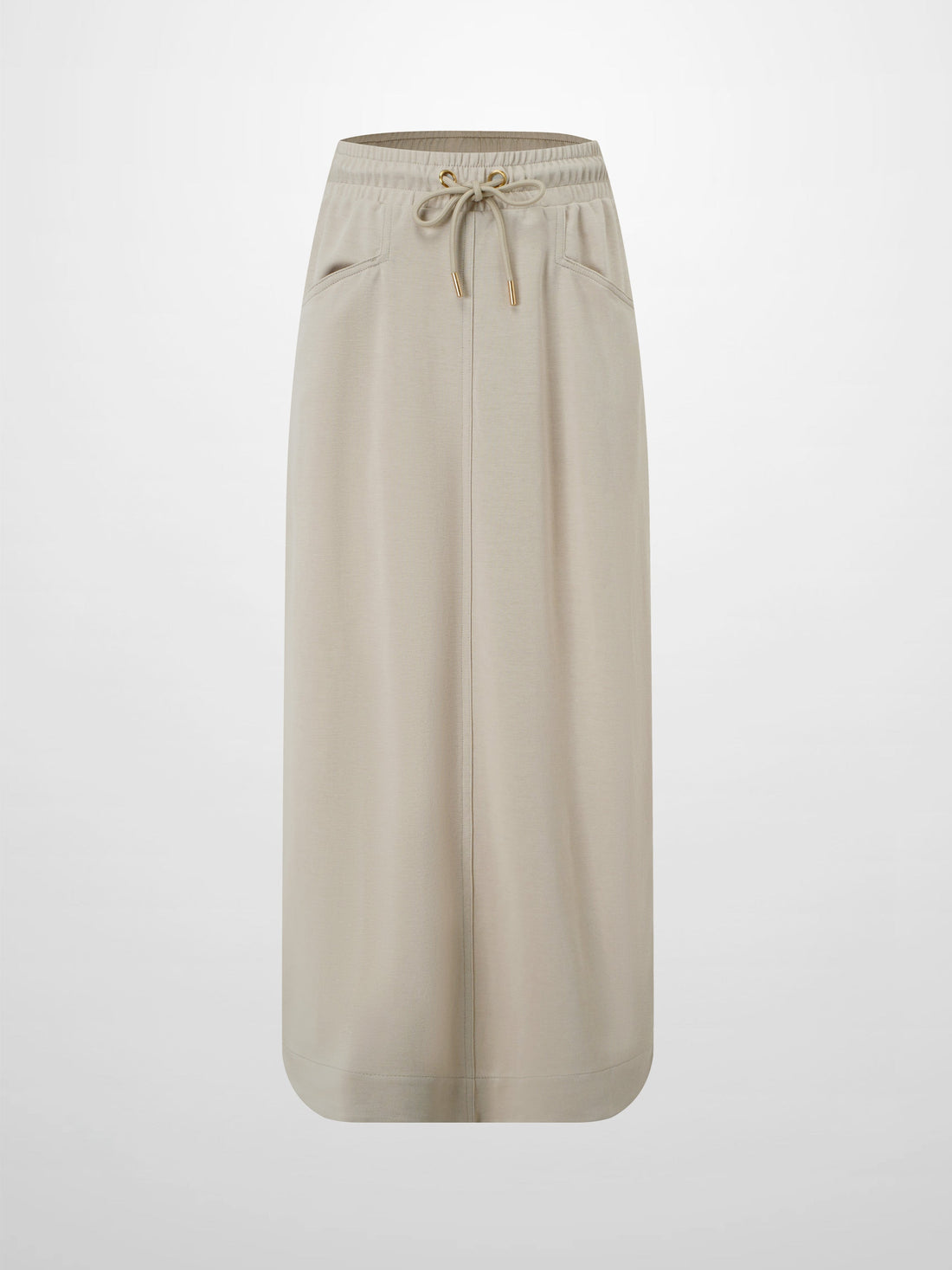 Drawstring Pocket T-Shirt Skirt-Stone