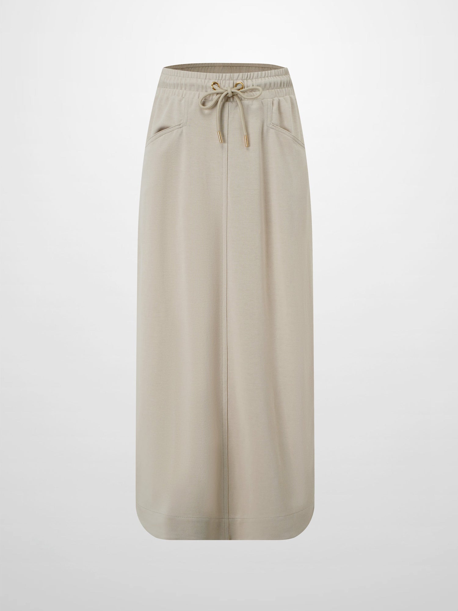 Drawstring Pocket T-Shirt Skirt-Stone