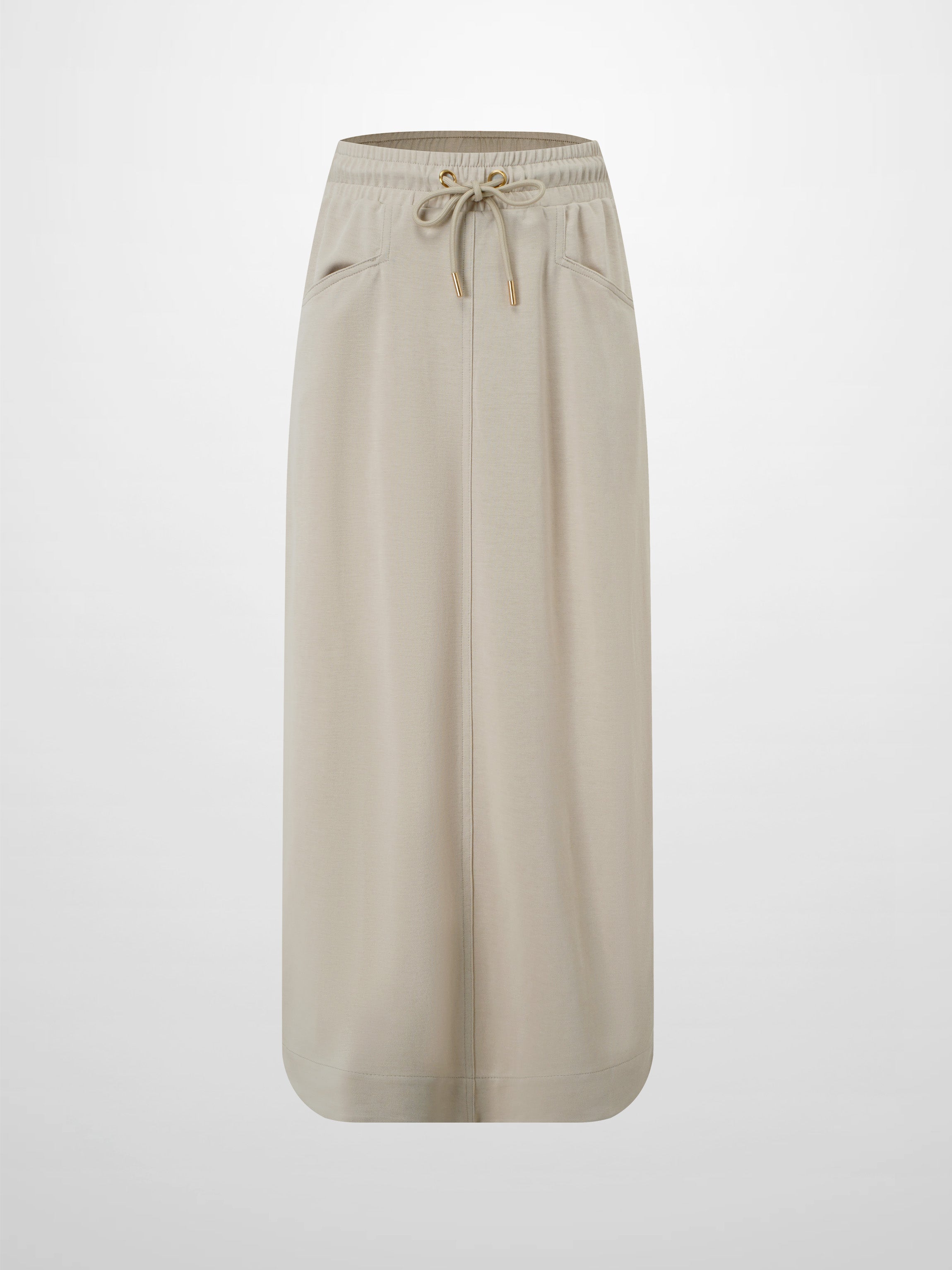 Drawstring Pocket T-Shirt Skirt-Stone