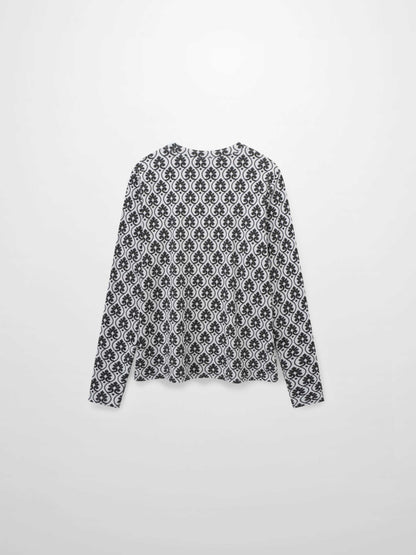Basic Printed T-shirt-Damask