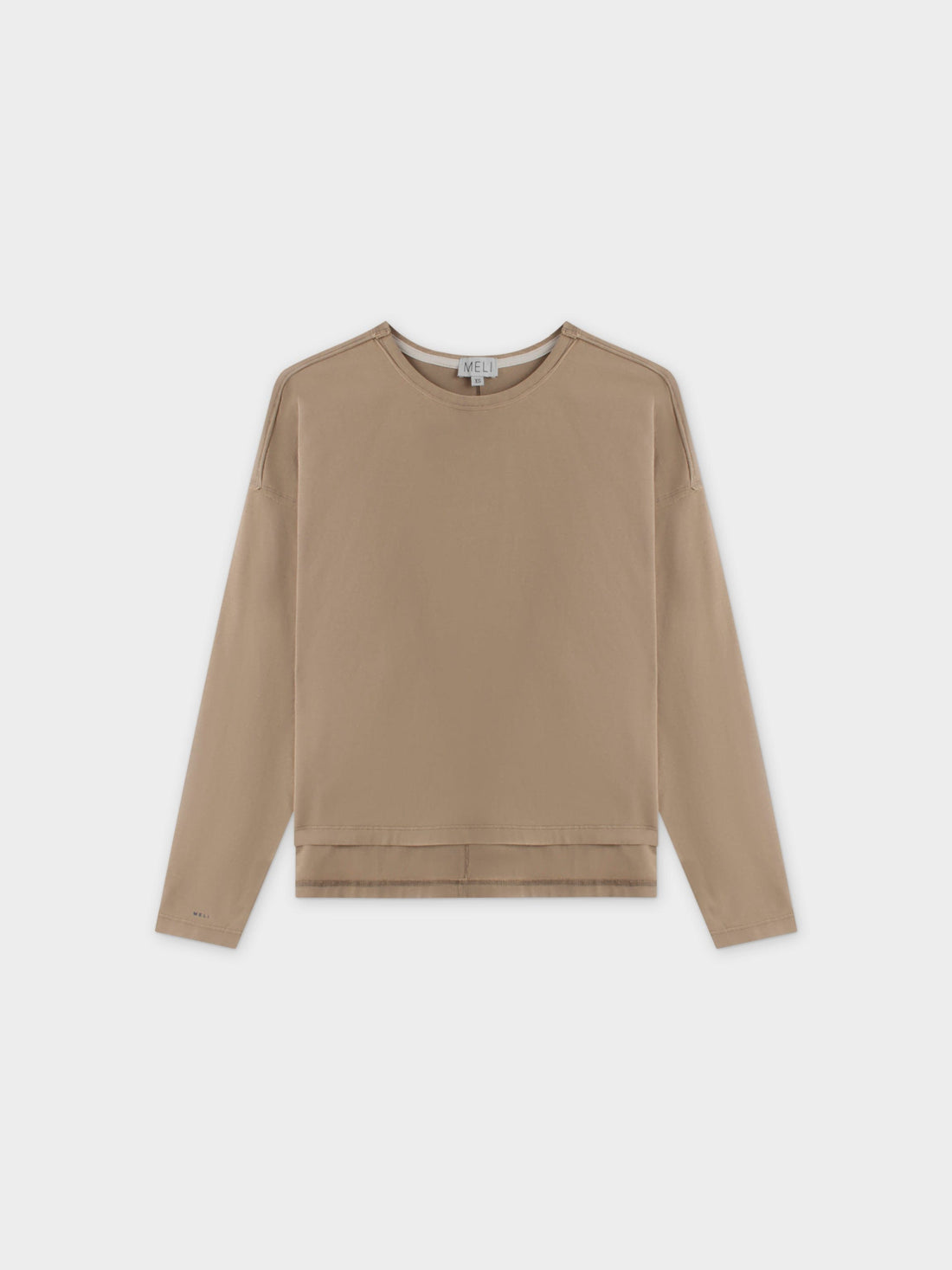 WASHED CROP TEE-TAN