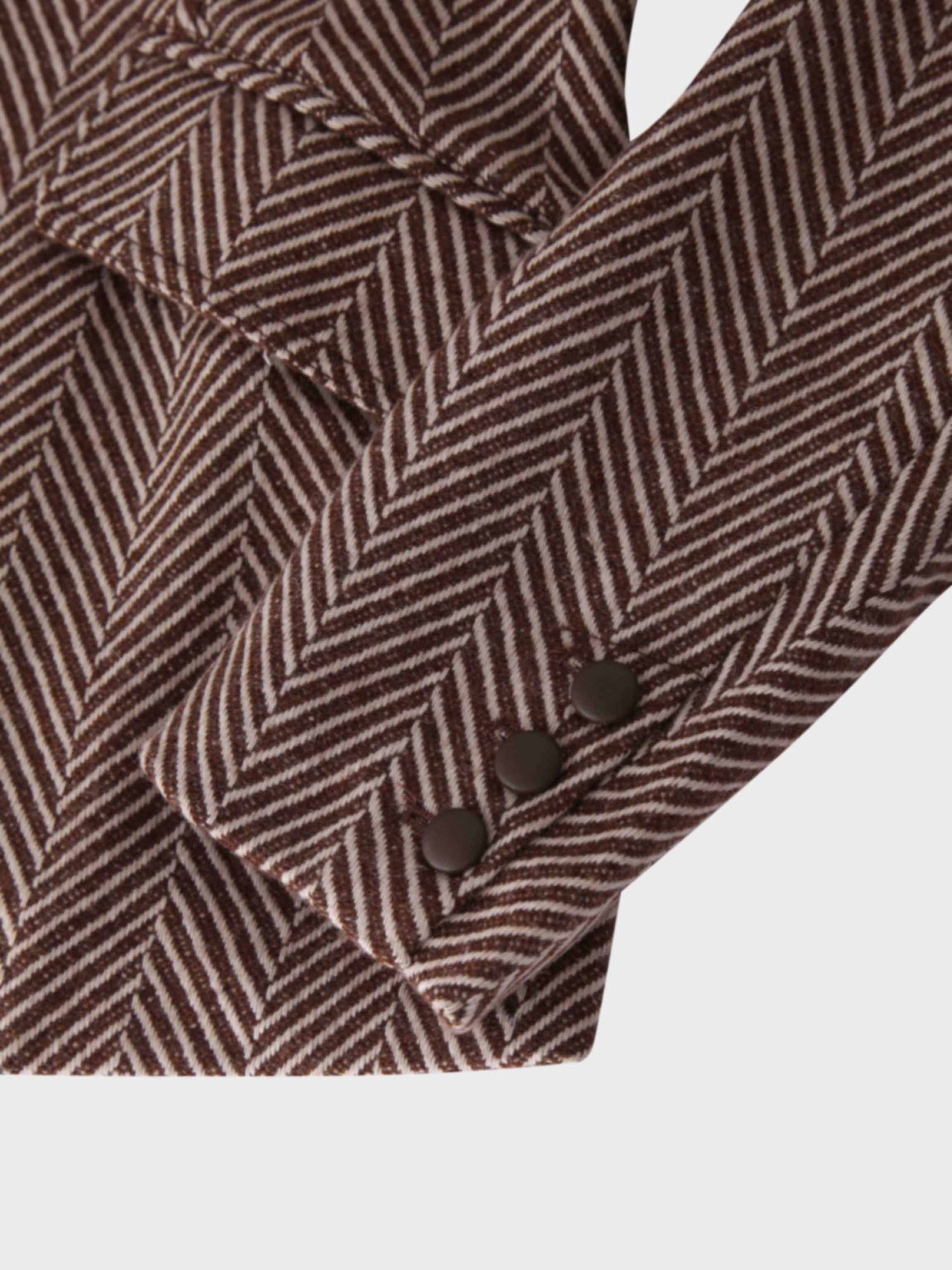 Fitted Blazer-Brown/Cream