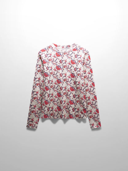 Basic Printed T-shirt-Vintage Floral